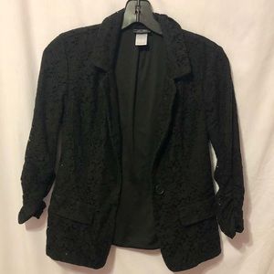 Black floral Business Cardigan
